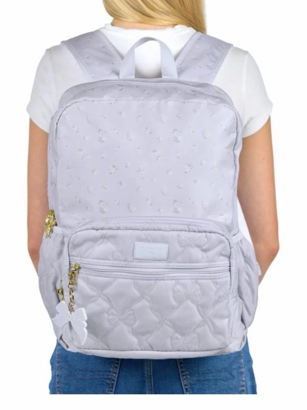 LoveShackFancy Target Yoobi Everblooming Rosettes Ditsy Backpack Breezy Blue NWT